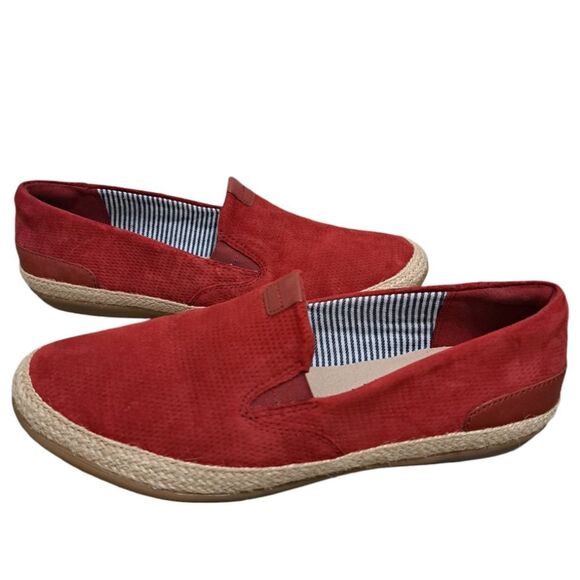 Clark's Collection Ultimate Comfort Espadrille Leather Suede Slip On Shoes Sz 9 - Picture 6 of 17